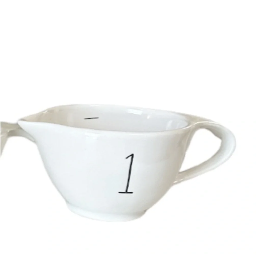 NEW  Rae Dunn Teacup Measuring Cups w/Handles Set/4